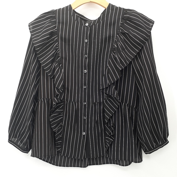 MADEWELL Silk Ruffle Front Top NWOT - Picture 3 of 11